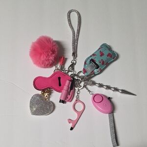 Safety Keychain Pink Flamingo